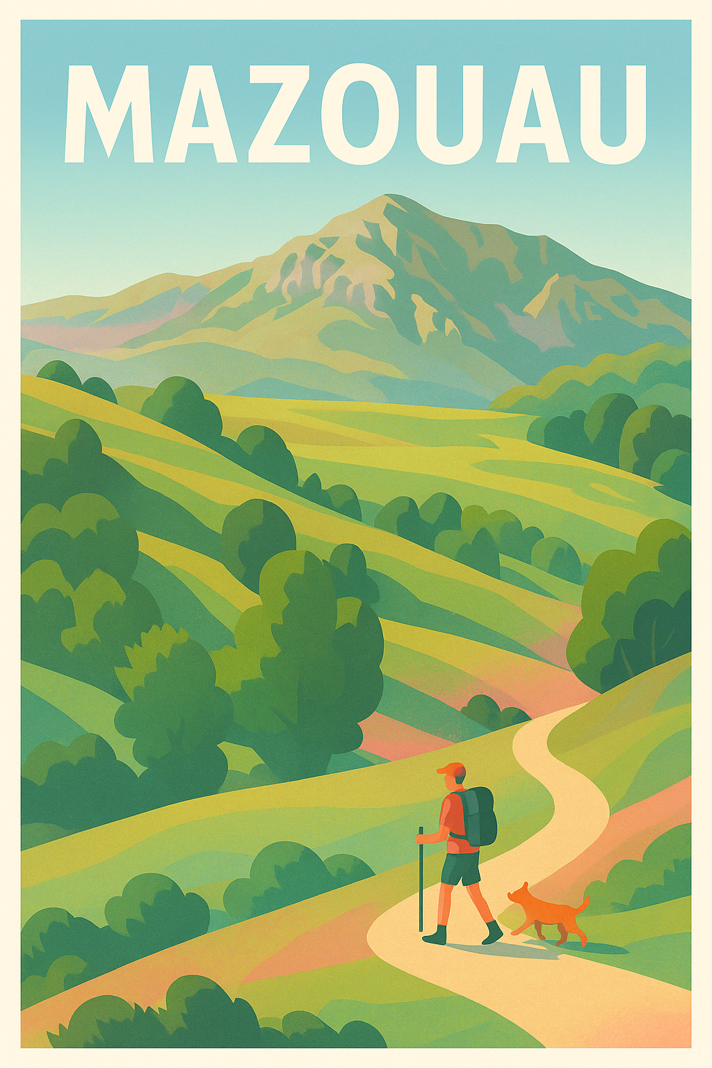 Affiche de Mazouau - Évasion nature et randonnée