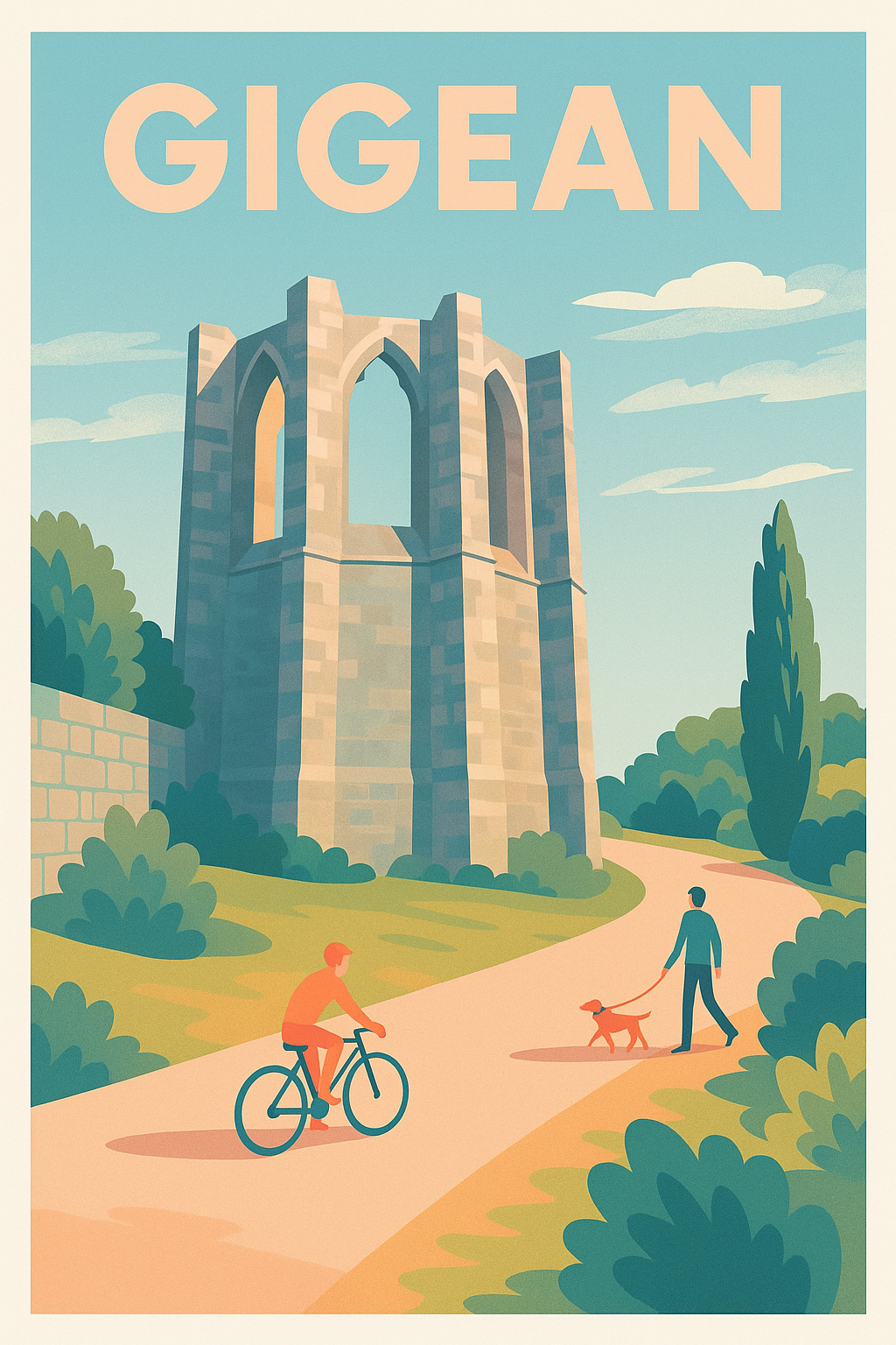 Affiche de Gigean - Tranquillité et patrimoine au cœur de la nature