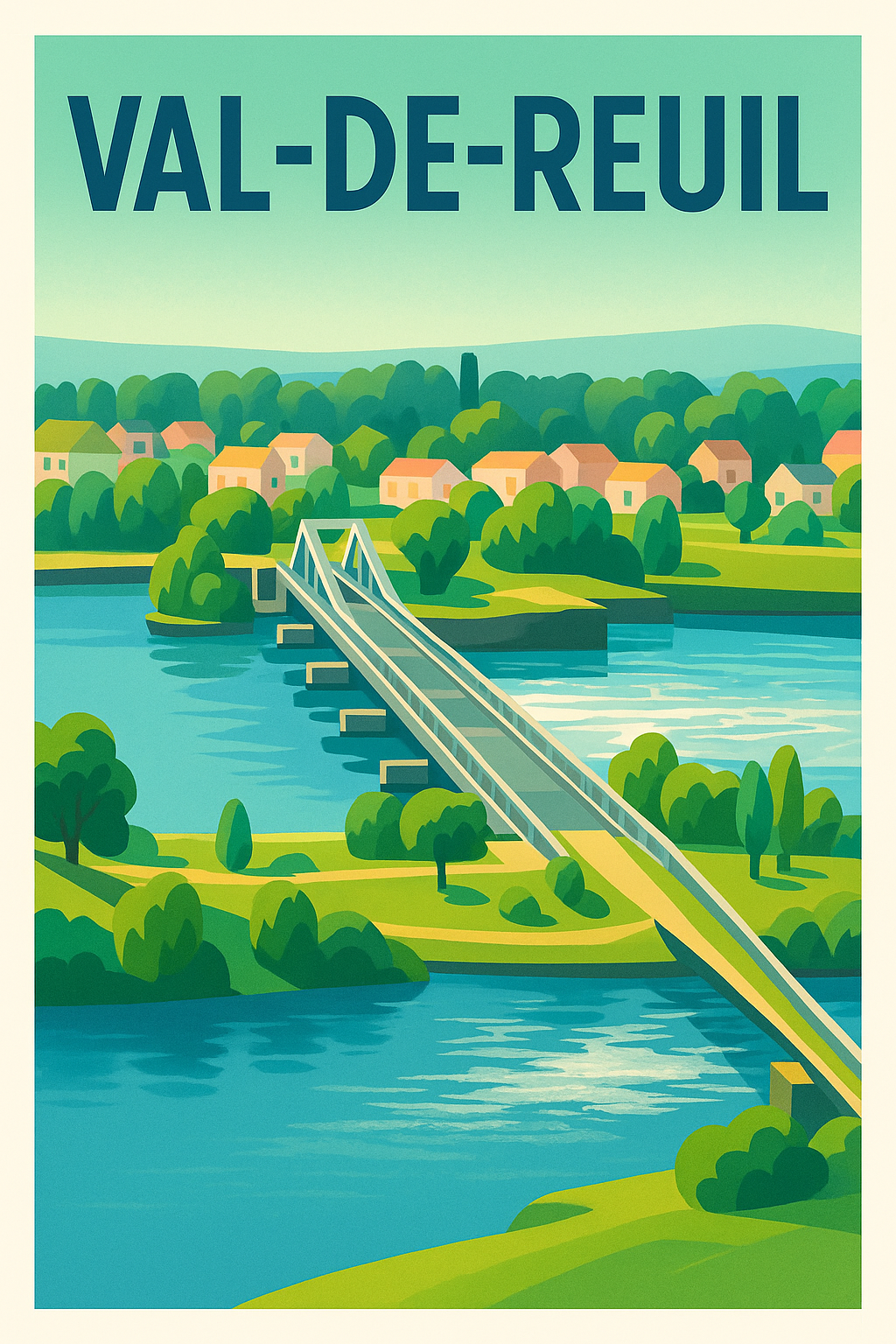 Affiche de Val-de-Reuil - Charme Naturel et Harmonie Verte