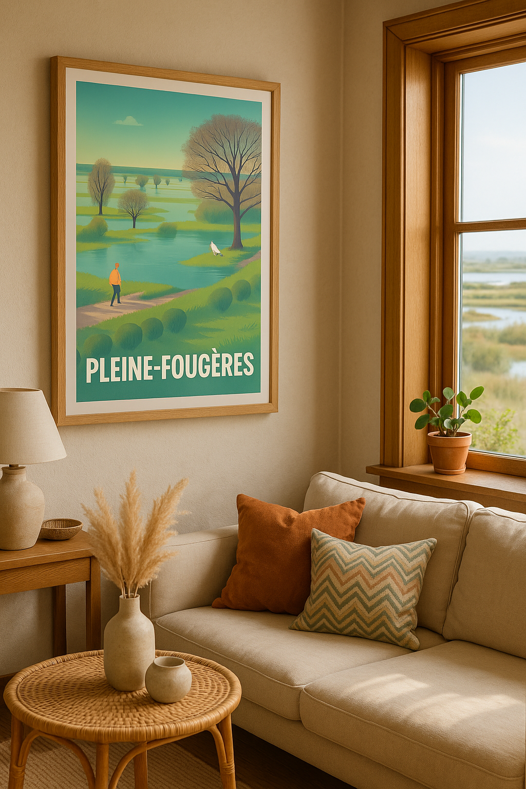 Mise en situation Affiche Pleine-Fougères - Balade bucolique au cœur des marais