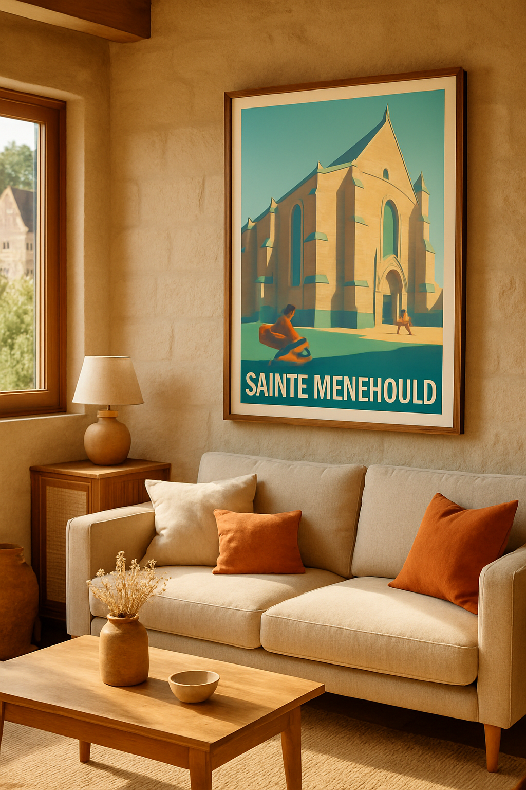 Mise en situation Affiche de Sainte-Menehould - Sérénité et patrimoine historique