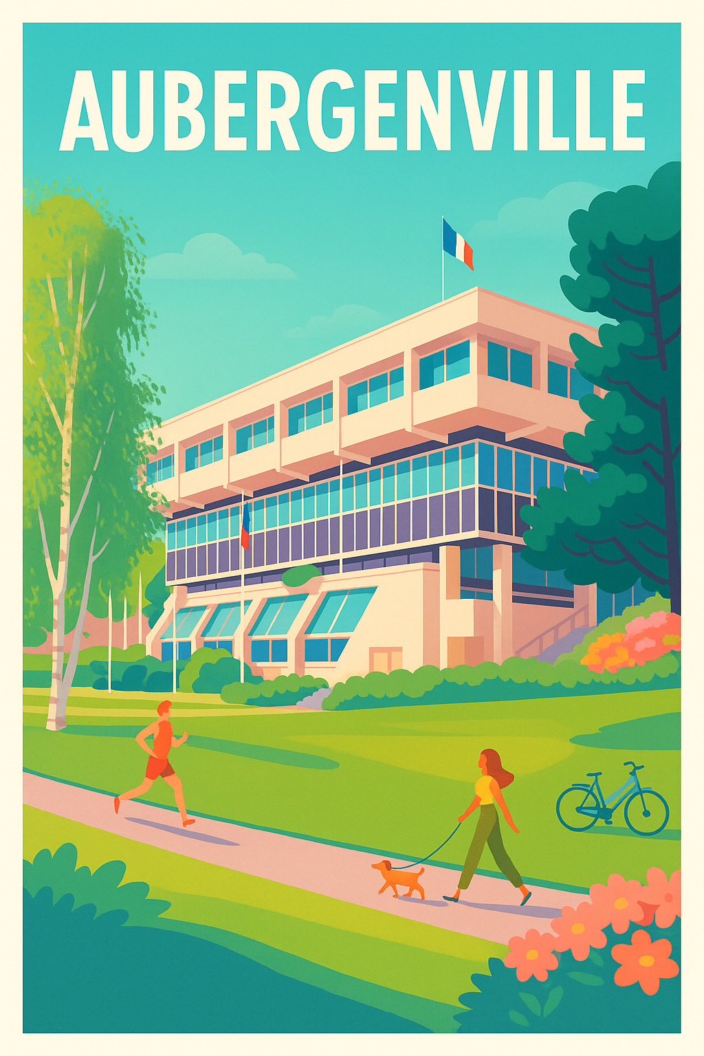 Affiche de Aubergenville - L'art de vivre en plein air