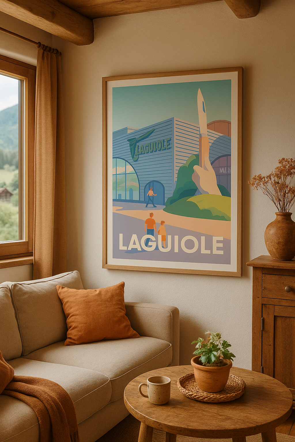 Affiche Laguiole — L'art du couteau au cœur de l'Aveyron · poster d'art de Laguiole