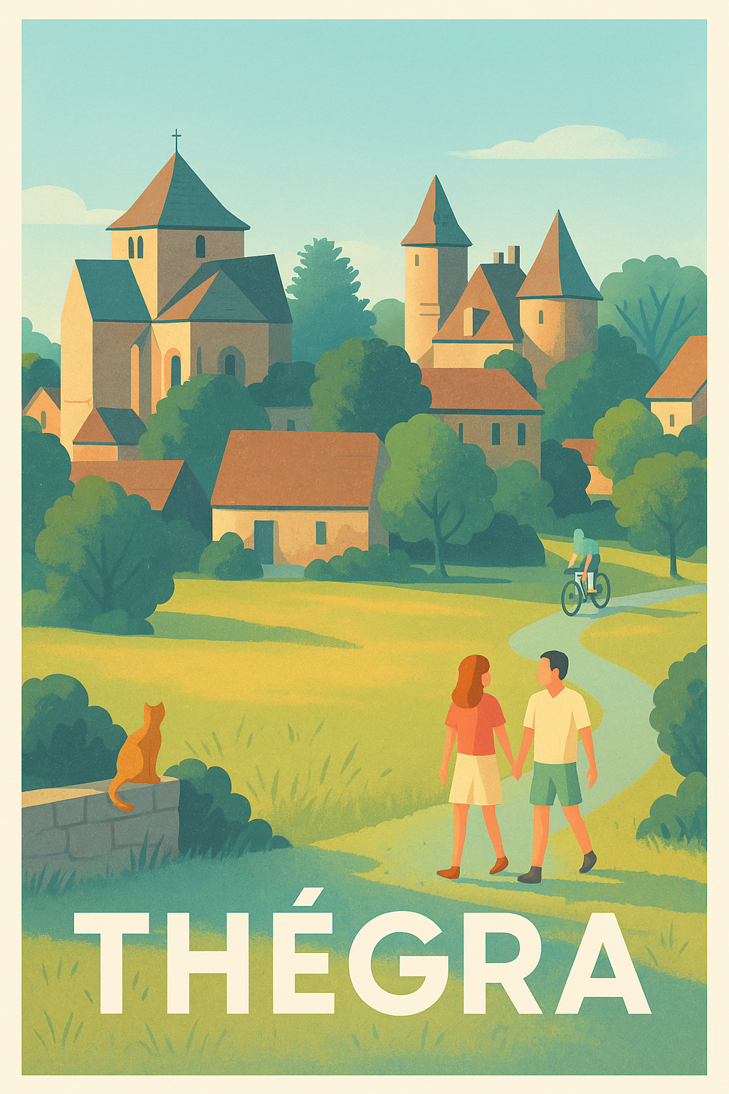 Affiche Thégra — Évasion bucolique au cœur du village · poster d'art de Thégra