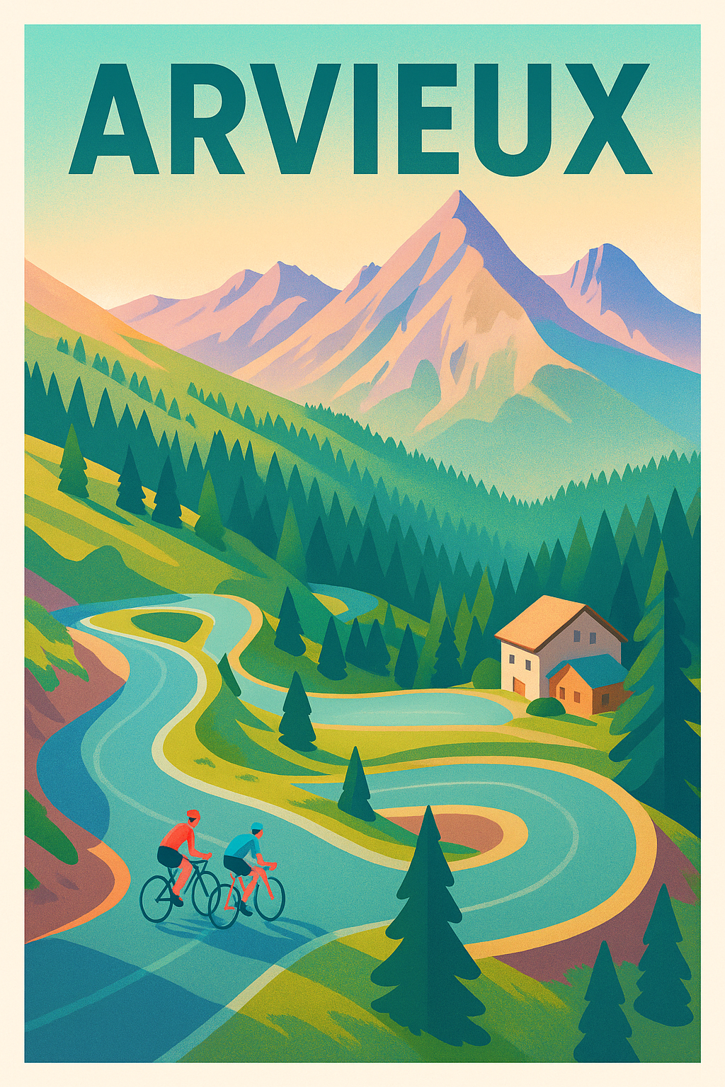 Affiche Arvieux — Échappée belle entre montagne et nature · poster d'art de Arvieux