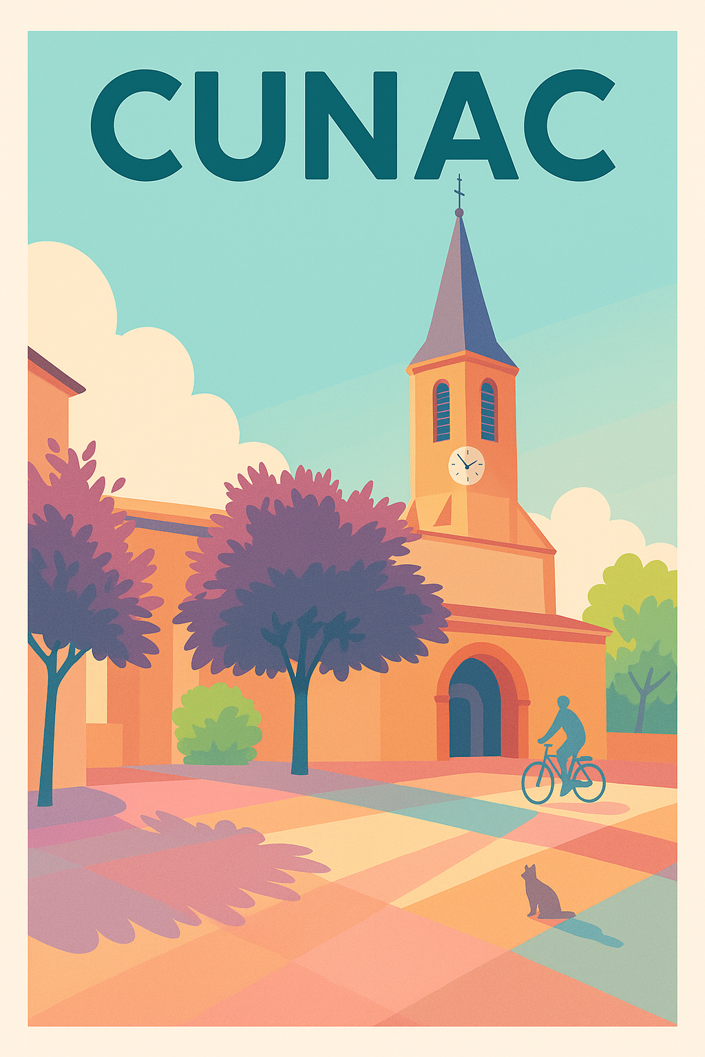 Affiche de Cunac - L'élégance tranquille d'un village occitan