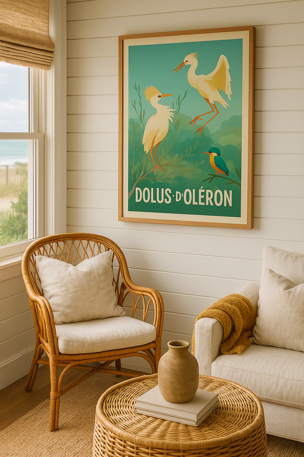 Mise en situation Affiche de Dolus-d'Oléron - La nature sauvage en art vintage