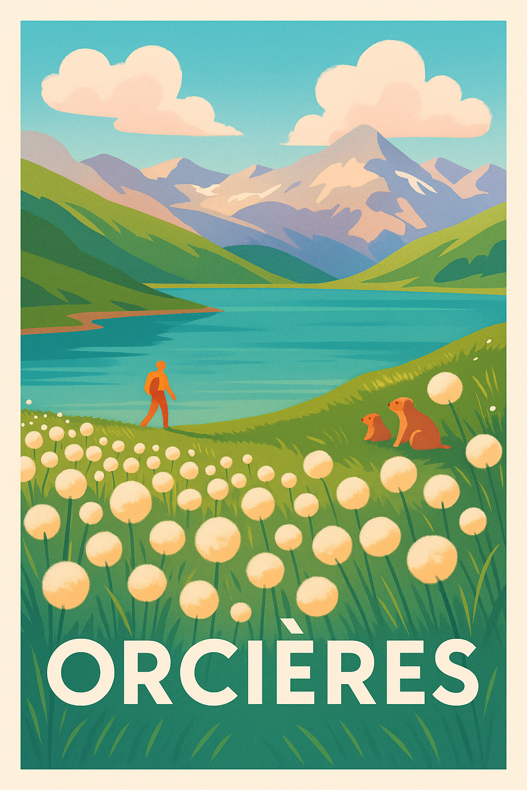 Affiche Orcières — L'évasion nature au cœur des Alpes · poster d'art de Orcières