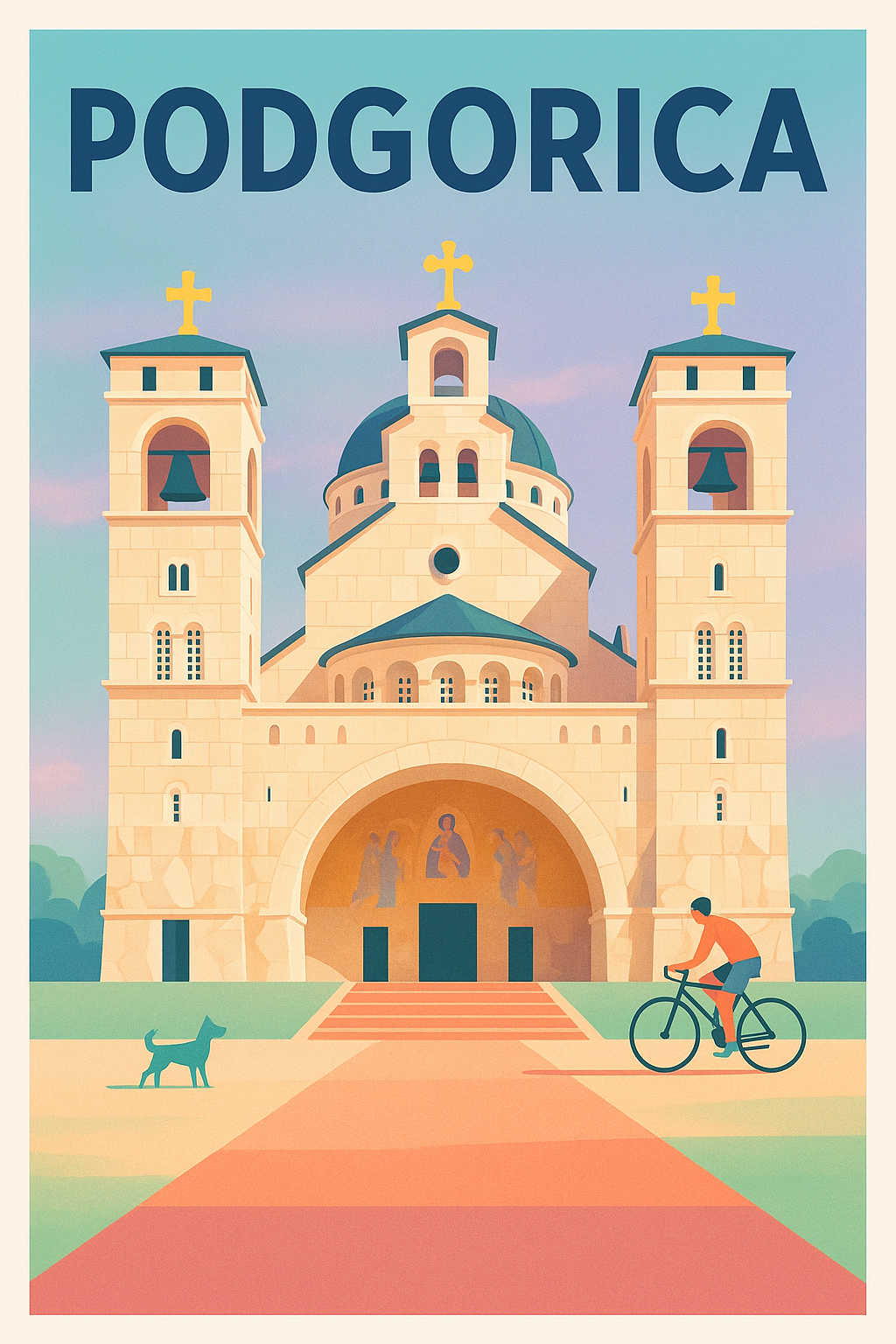 Affiche de Podgorica - Évasion architecturale et sérénité urbaine