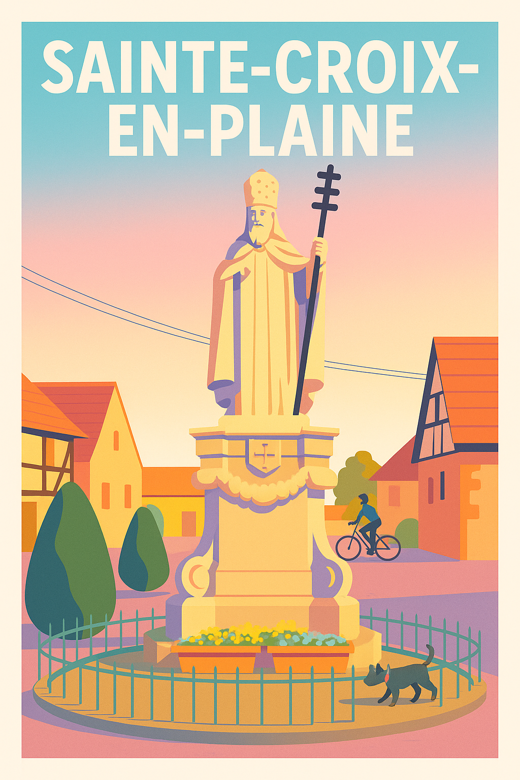 Affiche de Sainte-Croix-en-Plaine - Charme et authenticité au cœur de l'Alsace