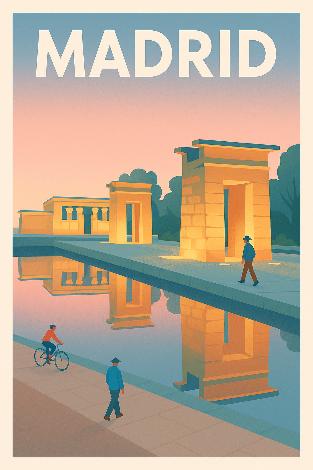 Affiche de Madrid - Balade enchantée au Temple de Debod