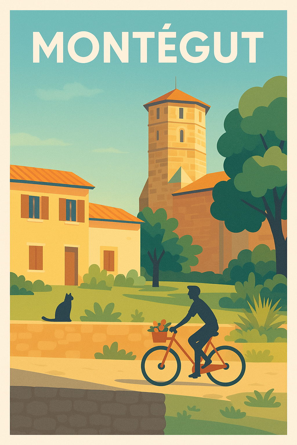 Affiche de Montégut - Charme tranquille et douceur de vivre