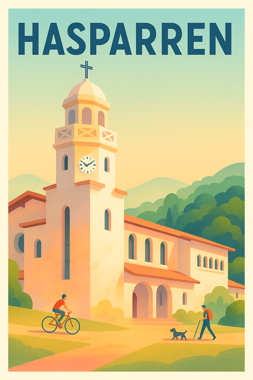 Affiche de Hasparren - Charme intemporel au cœur du Pays Basque