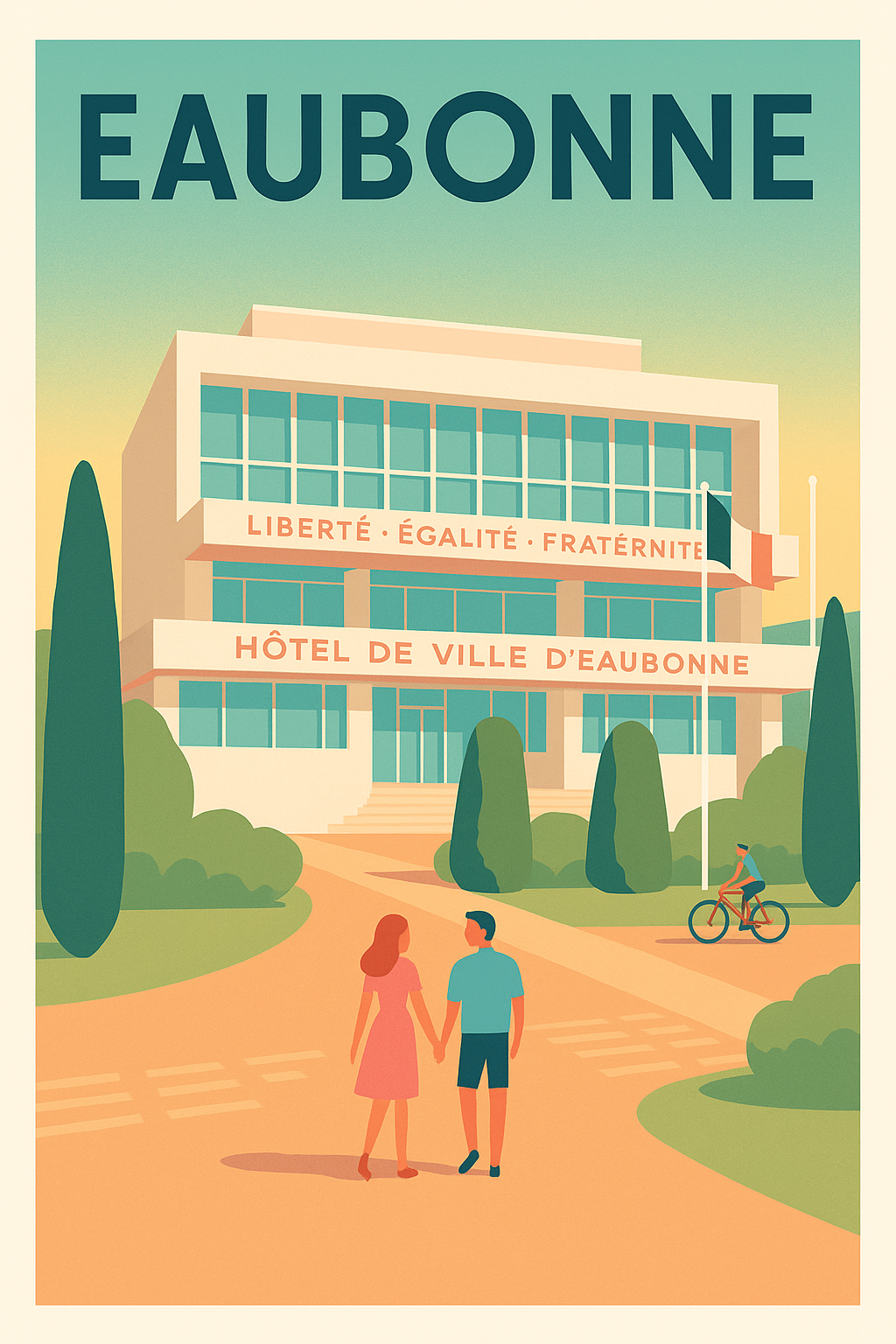 Affiche Eaubonne — Charme et sérénité au cœur de la ville · poster d'art de Eaubonne