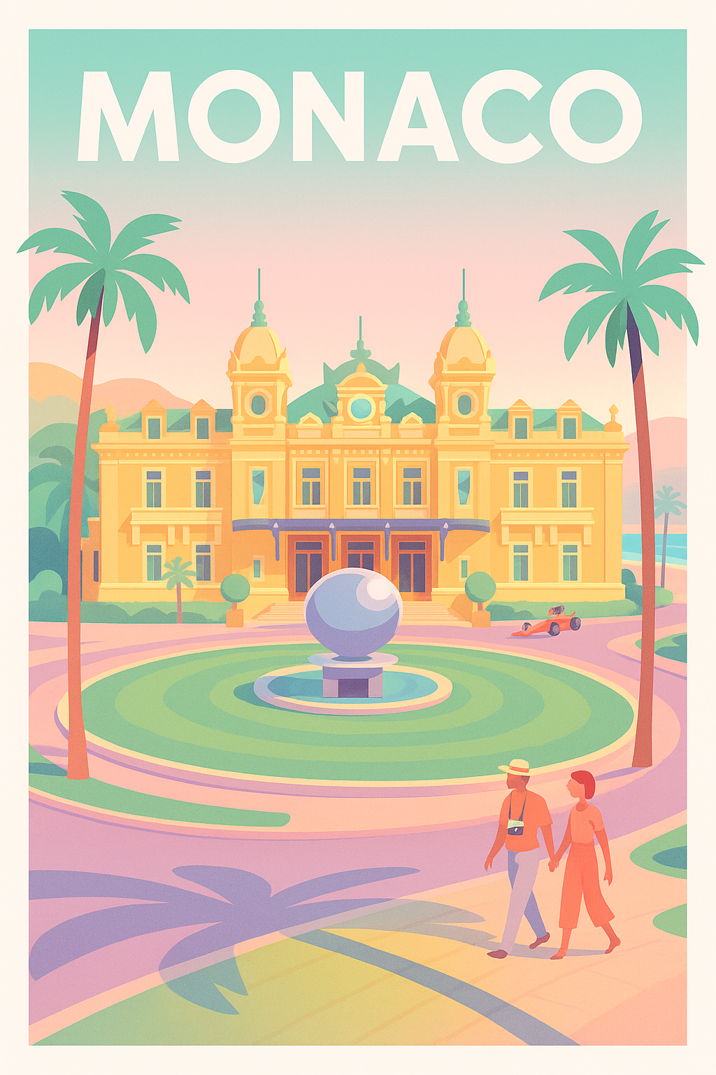 Affiche de Monaco - Élégance et charme méditerranéens