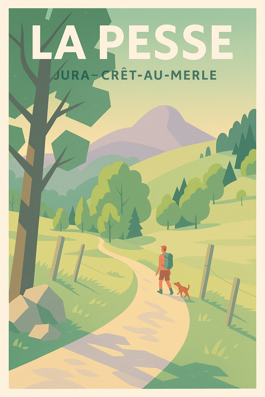 Affiche de La Pesse - Invitation à la randonnée dans le Jura
