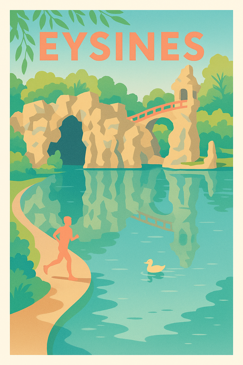 Affiche Eysines — Harmonie naturelle et détente au parc · poster d'art de Eysines