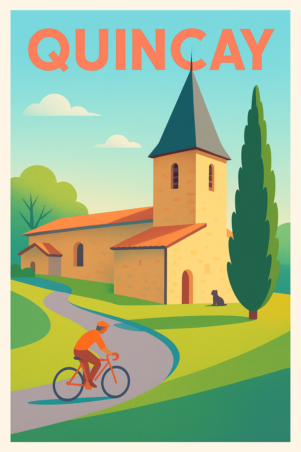 Affiche de Quinçay - Charme bucolique et douceur de vivre