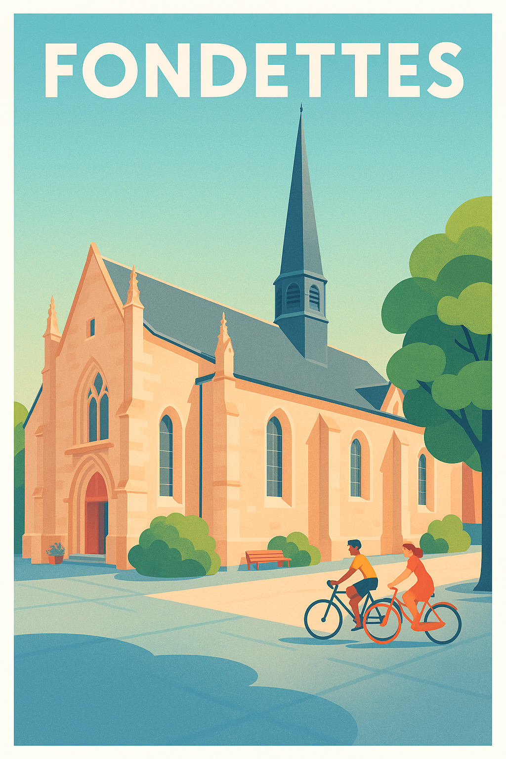 Affiche de Fondettes - Charme et Sérénité à Vélo