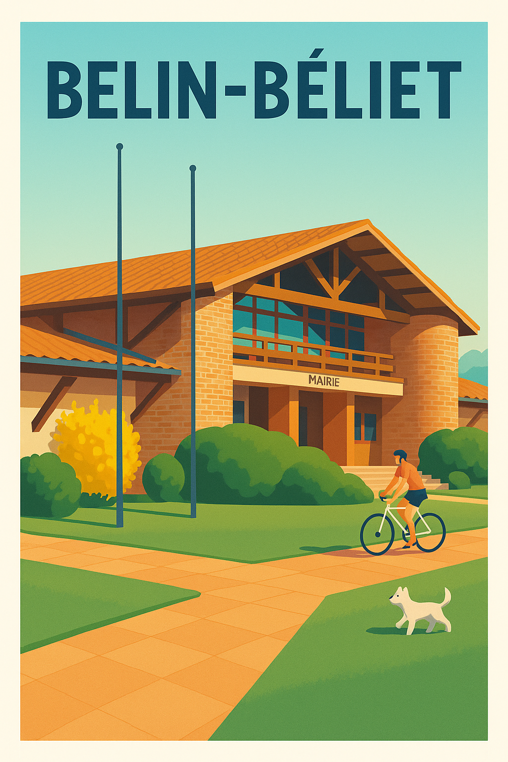 Affiche de Belin-Béliet - Charme et sérénité de la mairie