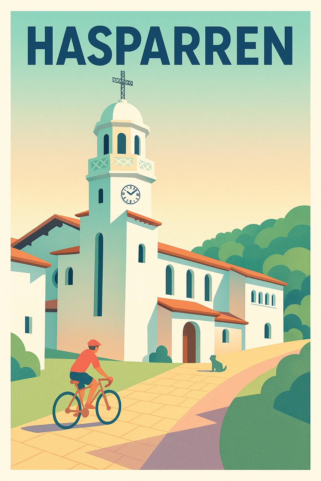 Affiche de Hasparren - Charme et sérénité basques