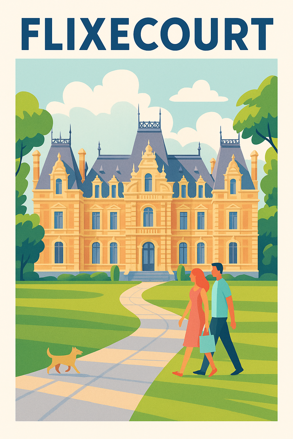 Affiche de Flixecourt - Élégance et patrimoine en promenade