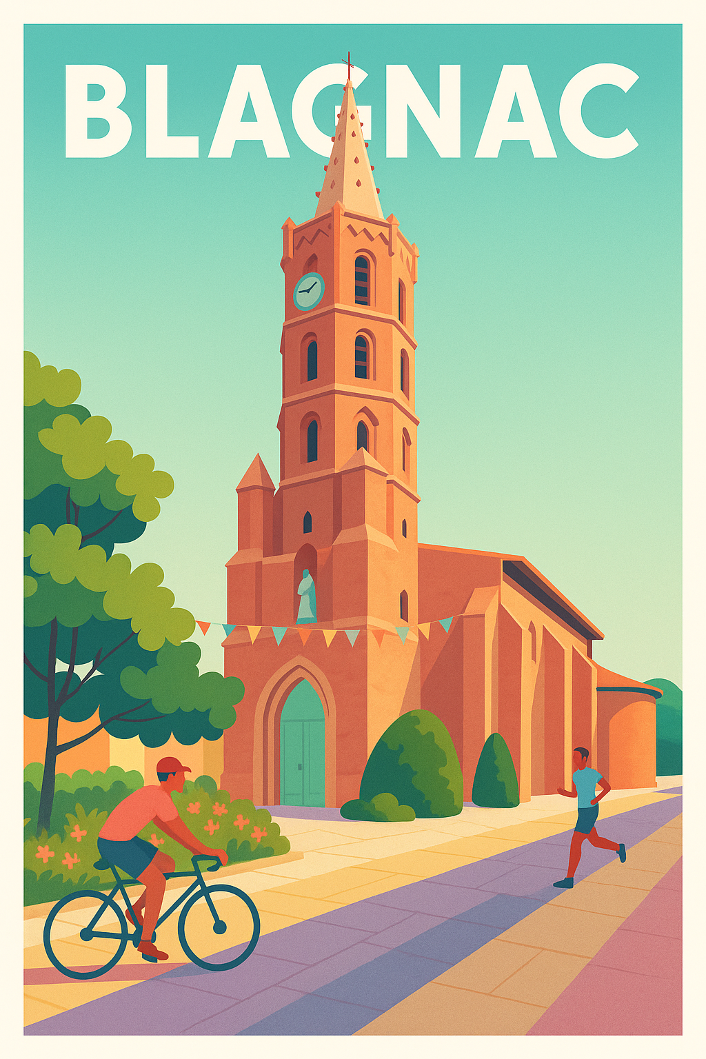 Affiche Blagnac — Charme dynamique au cœur de la ville · poster d'art de Blagnac