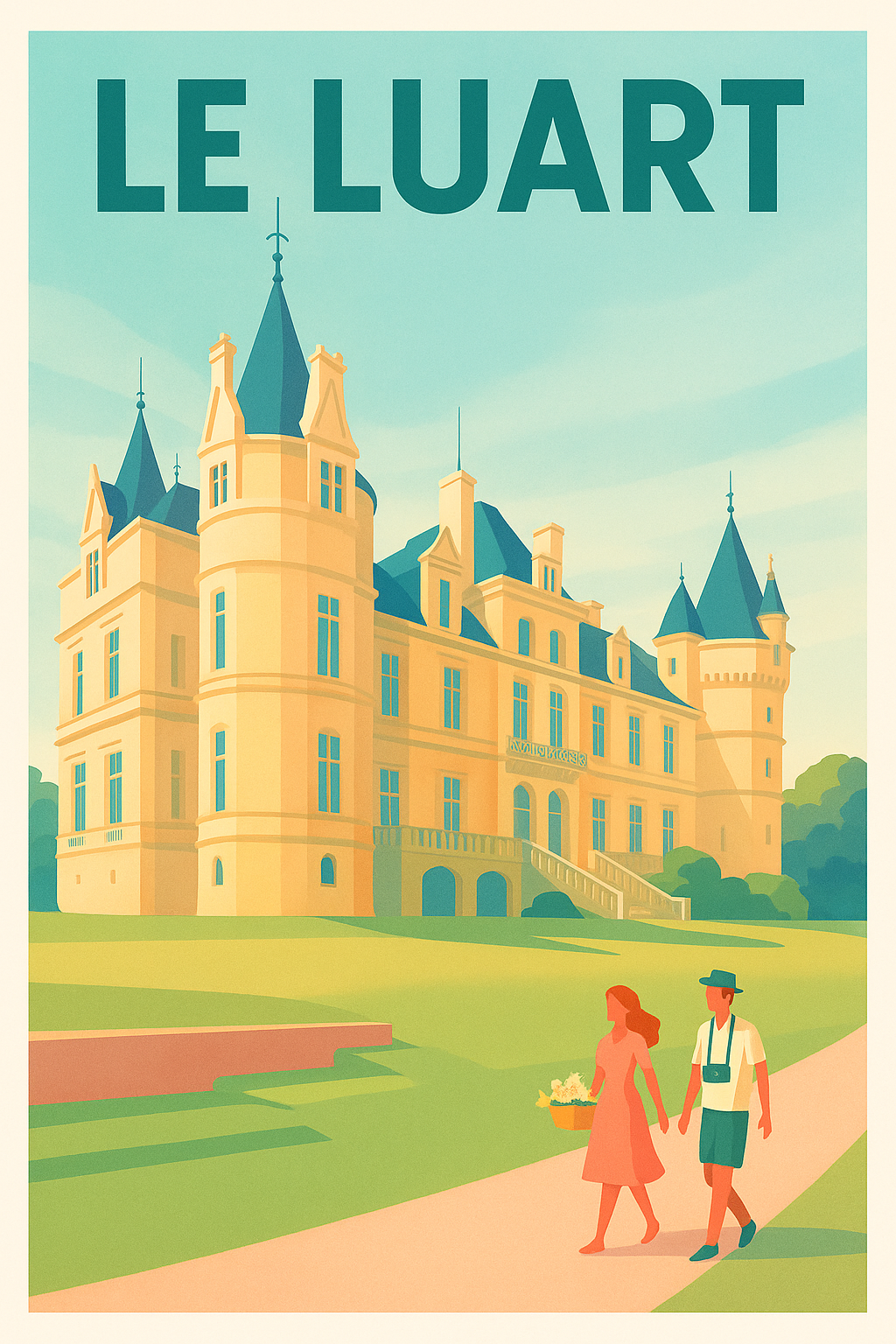 Affiche de Le Luart - Charme et élégance du château normand