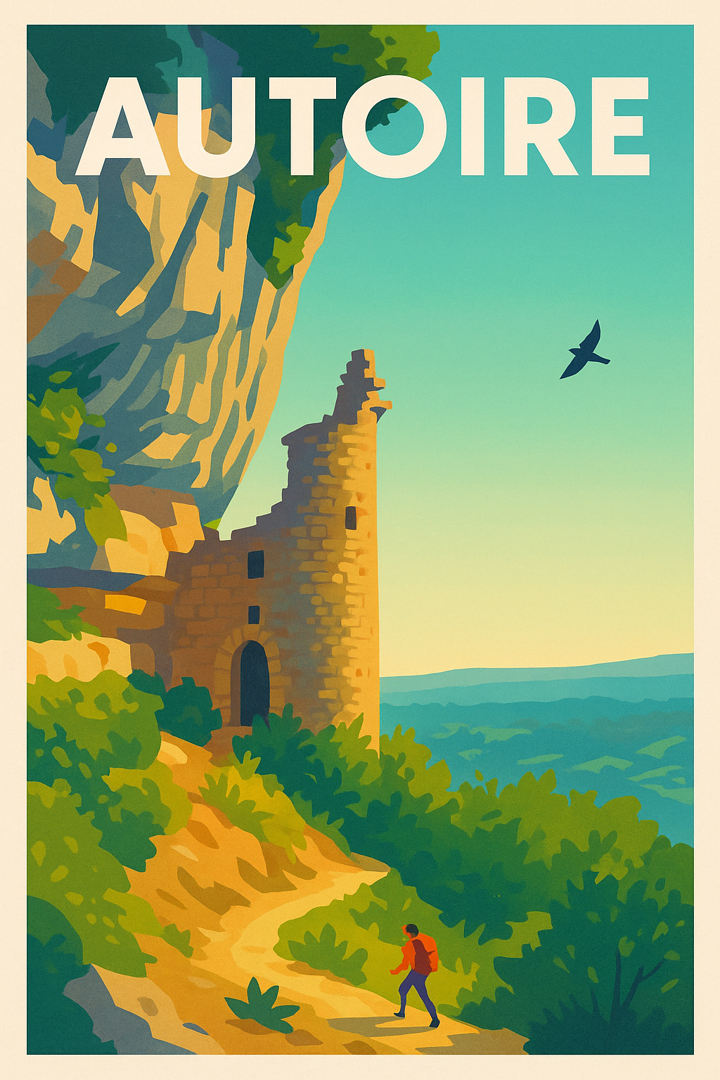 Affiche Loire — L'évasion au cœur de l'Authoïre · poster d'art de Loire