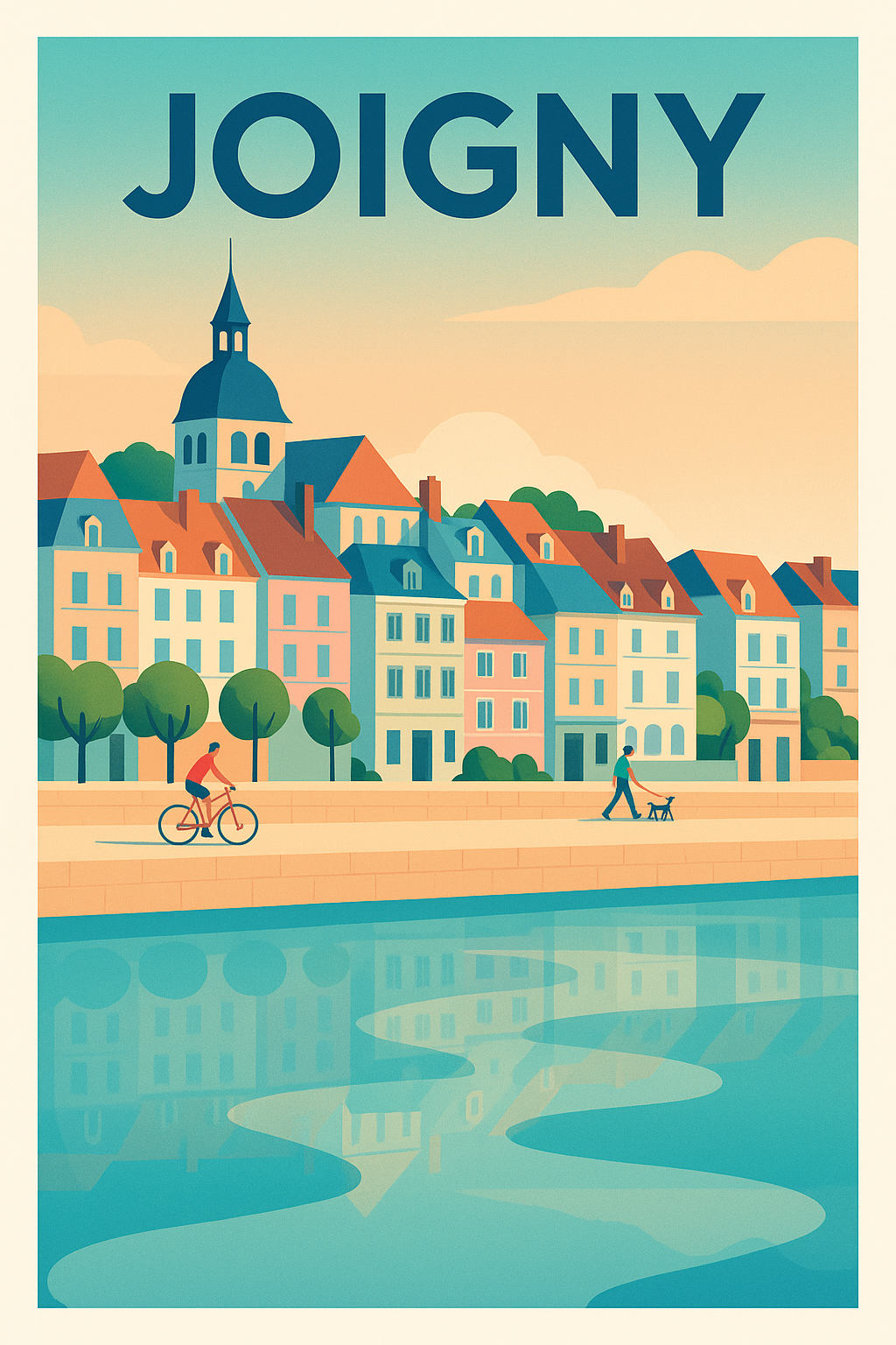 Affiche de Joigny - Charme et sérénité au bord de l'Yonne