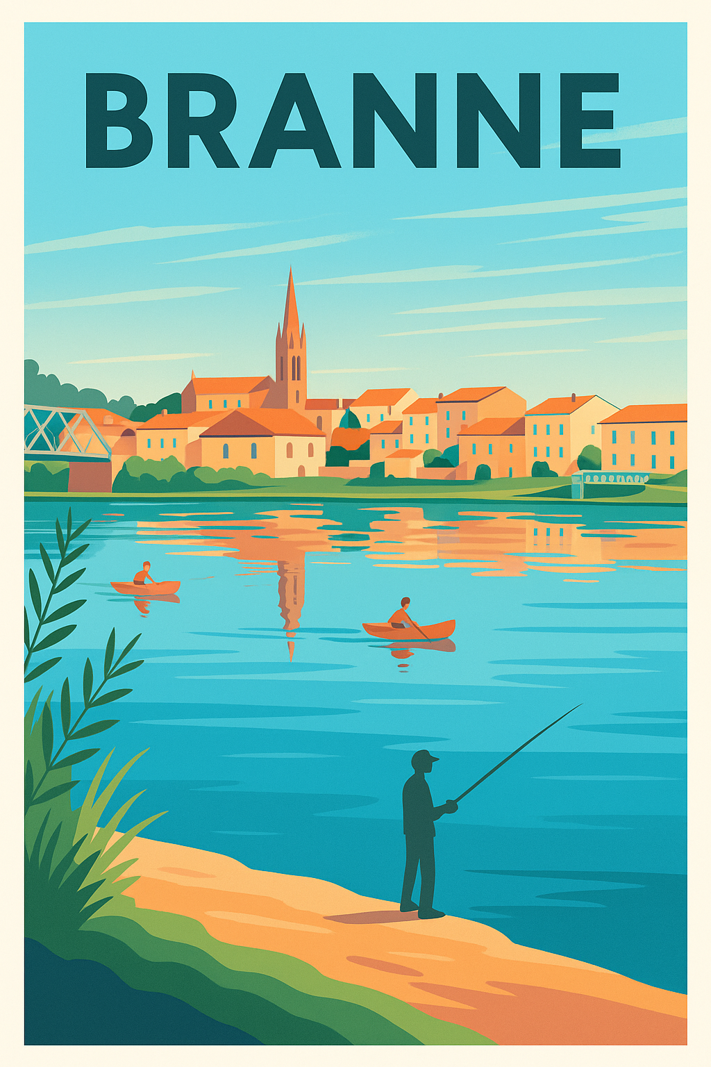 Affiche de Branne - Sérénité au bord de l'eau