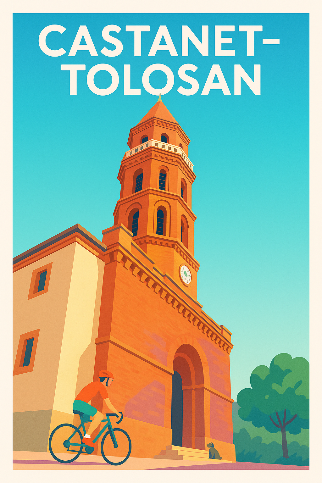 Affiche de Castanet-Tolosan - Charme et patrimoine à vélo