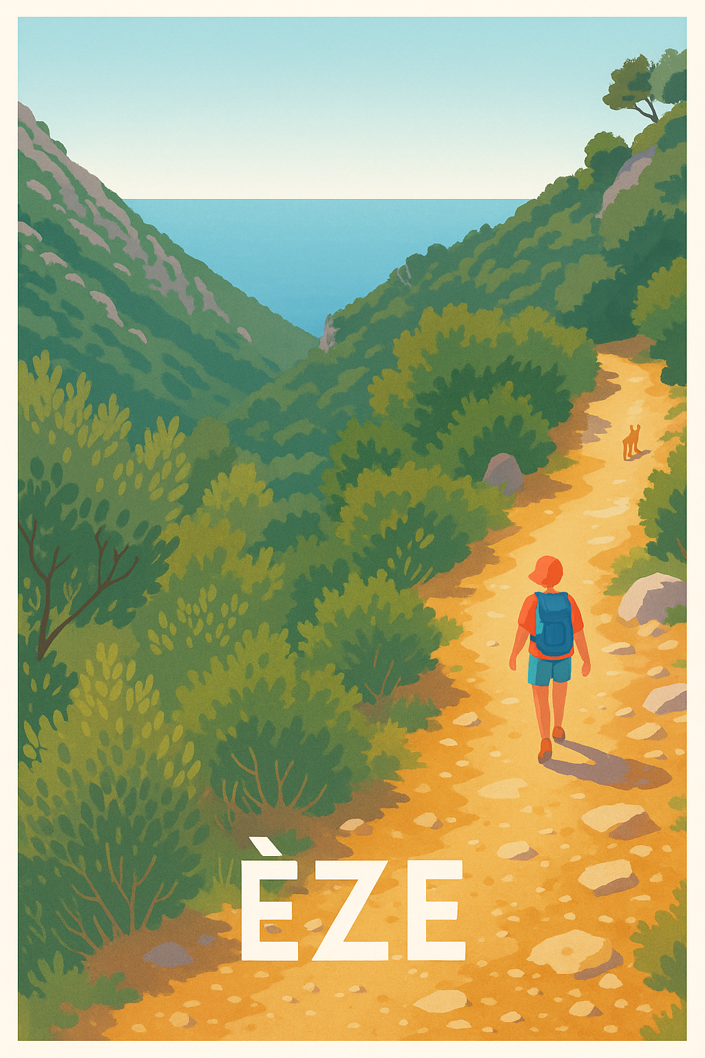 Affiche de Èze - Randonnée au cœur de la nature méditerranéenne