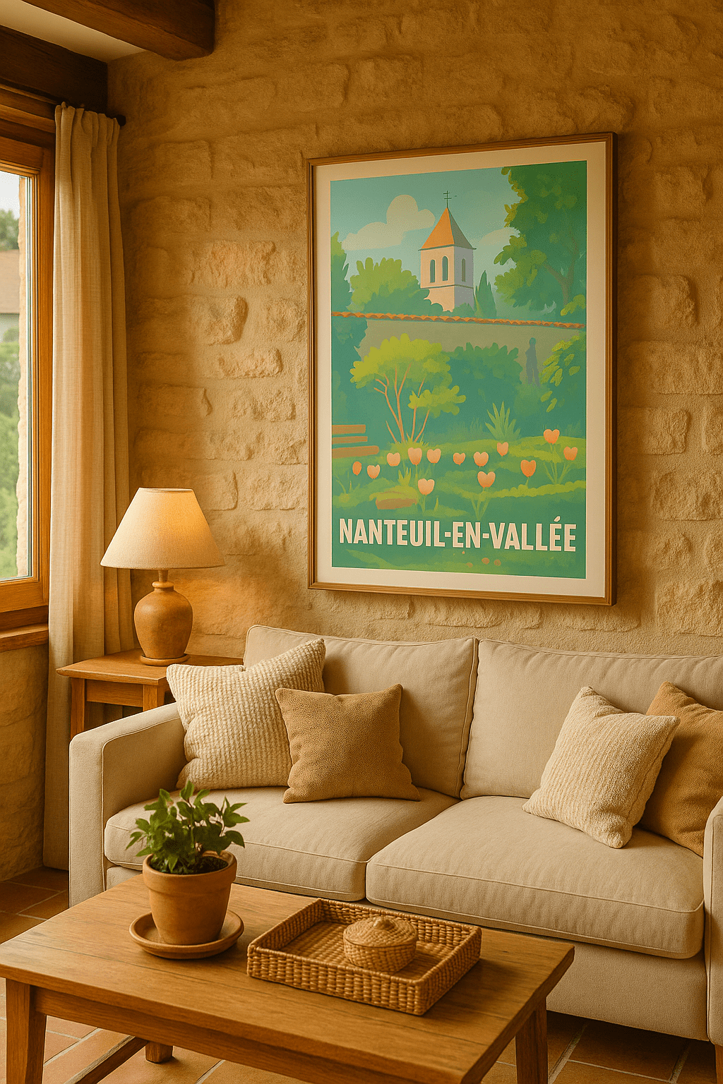 Charente France Affiche de Nanteuil-en-Vallée - Douceur et sérénité en pleine nature