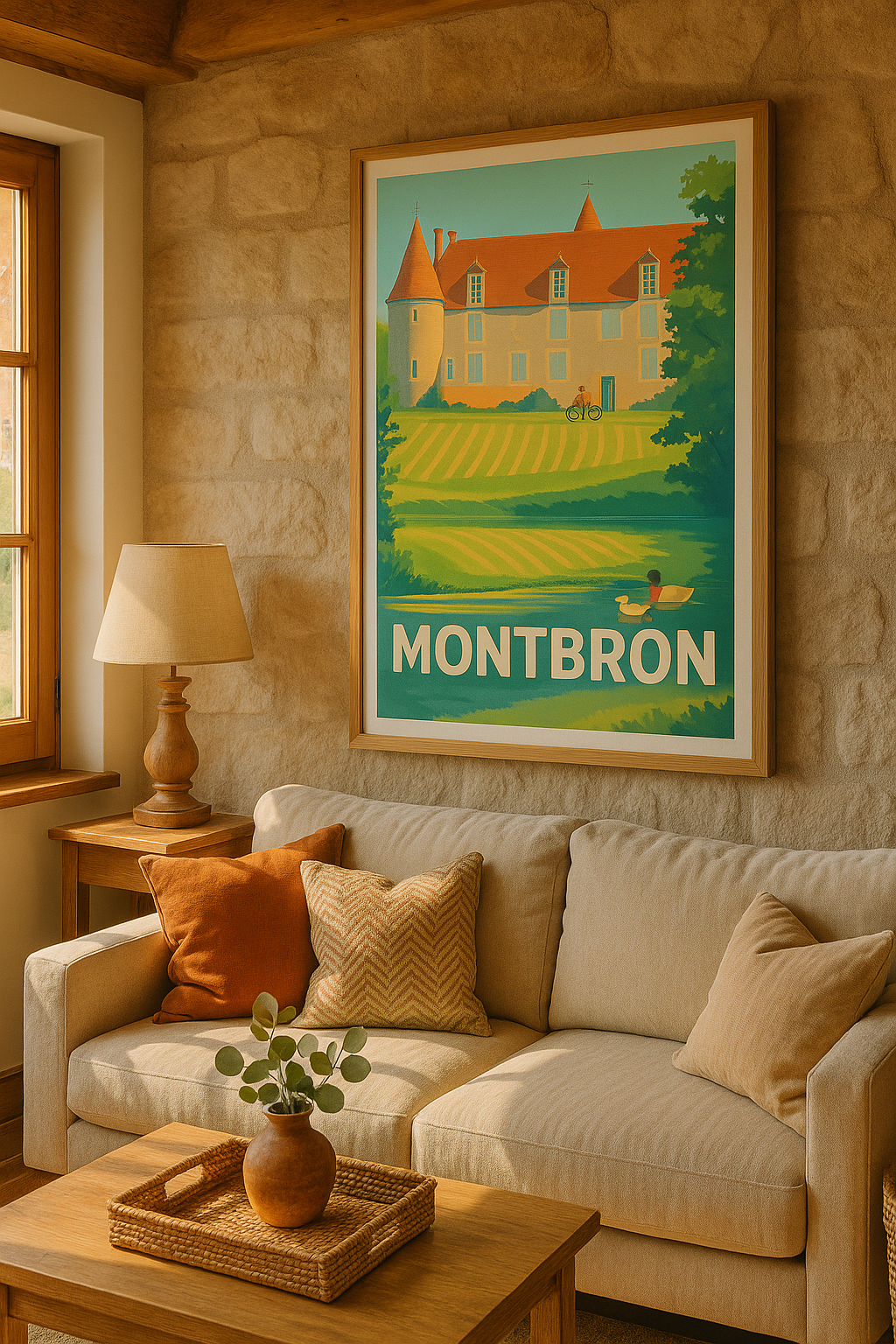 Affiche Montbron — Un havre de paix champêtre · poster d'art de Montbron