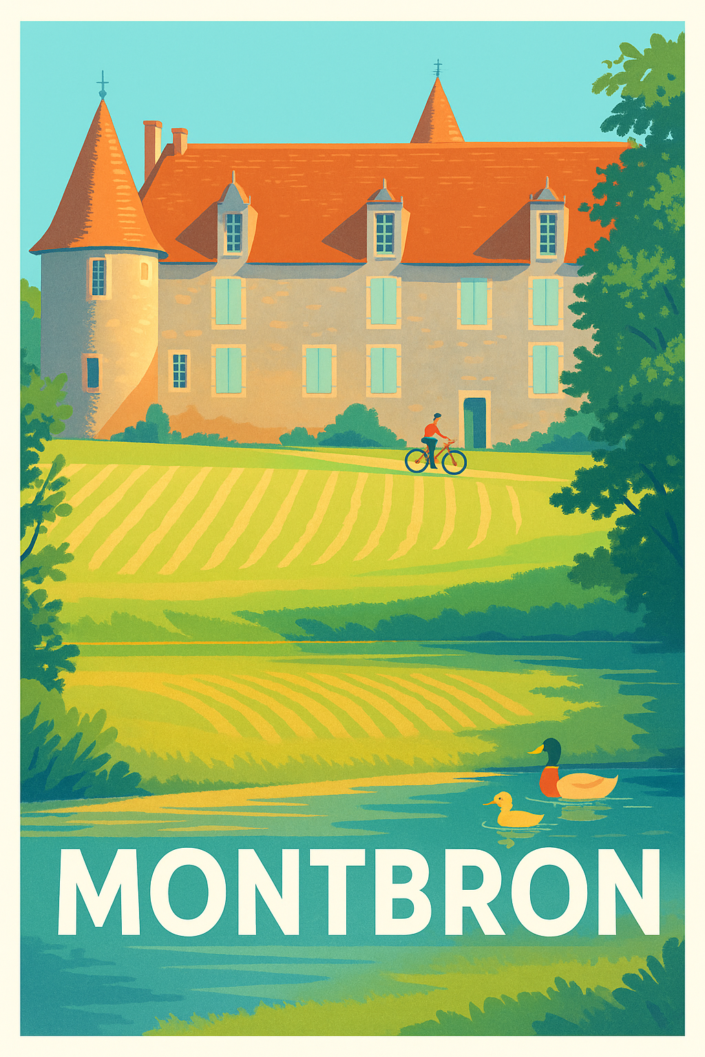 Affiche Montbron — Un havre de paix champêtre · poster d'art de Montbron