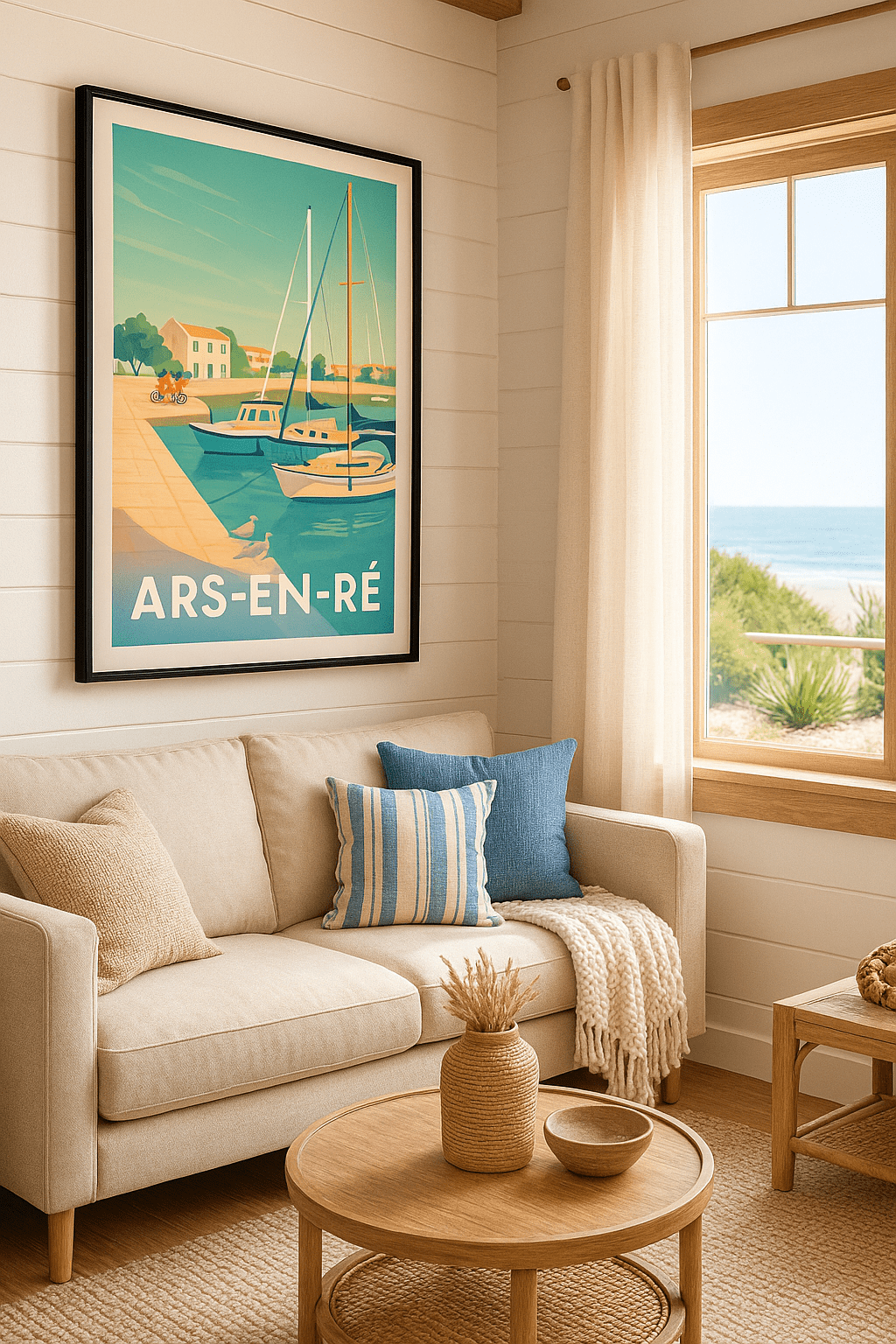 Charente-Maritime France Affiche de Ars-en-Ré - Charme et Sérénité du Port