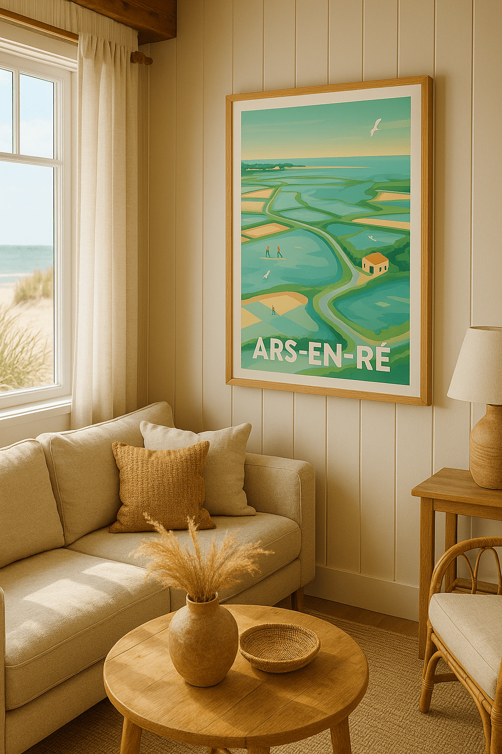Affiche Ars-en-Ré — Évasion au cœur des marais salants · poster d'art de Ars-en-Ré
