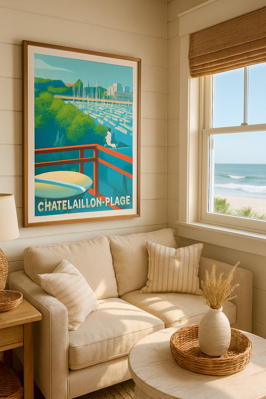 Charente-Maritime France Affiche de Châtelaillon-Plage - Escapade côtière paisible