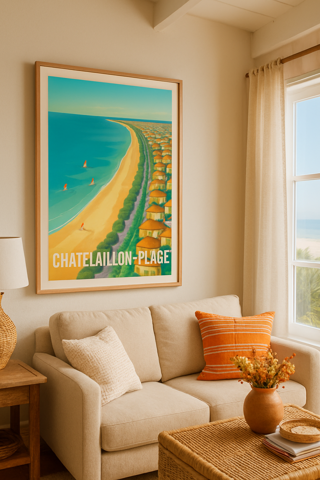 Affiche Châtelaillon-Plage — Évasion et douceur au bord de l'océan · poster d'art de Châtelaillon-Plage