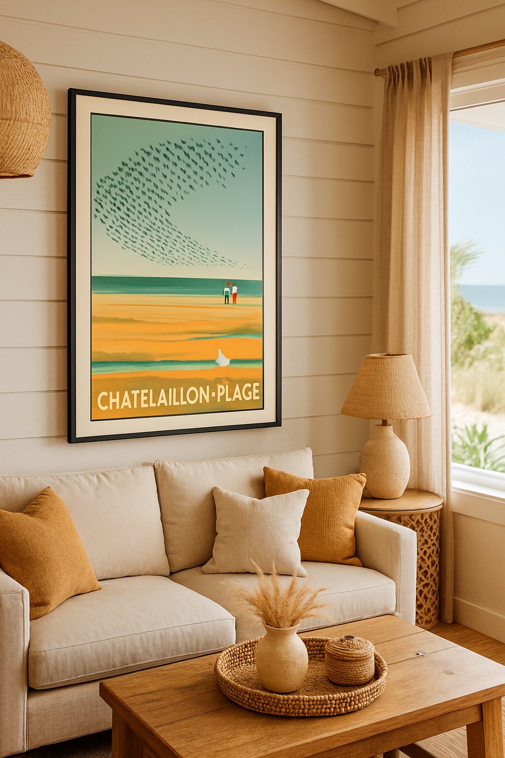 Charente-Maritime France Affiche de Châtelaillon-Plage - Évasion et nature en Côte Atlantique
