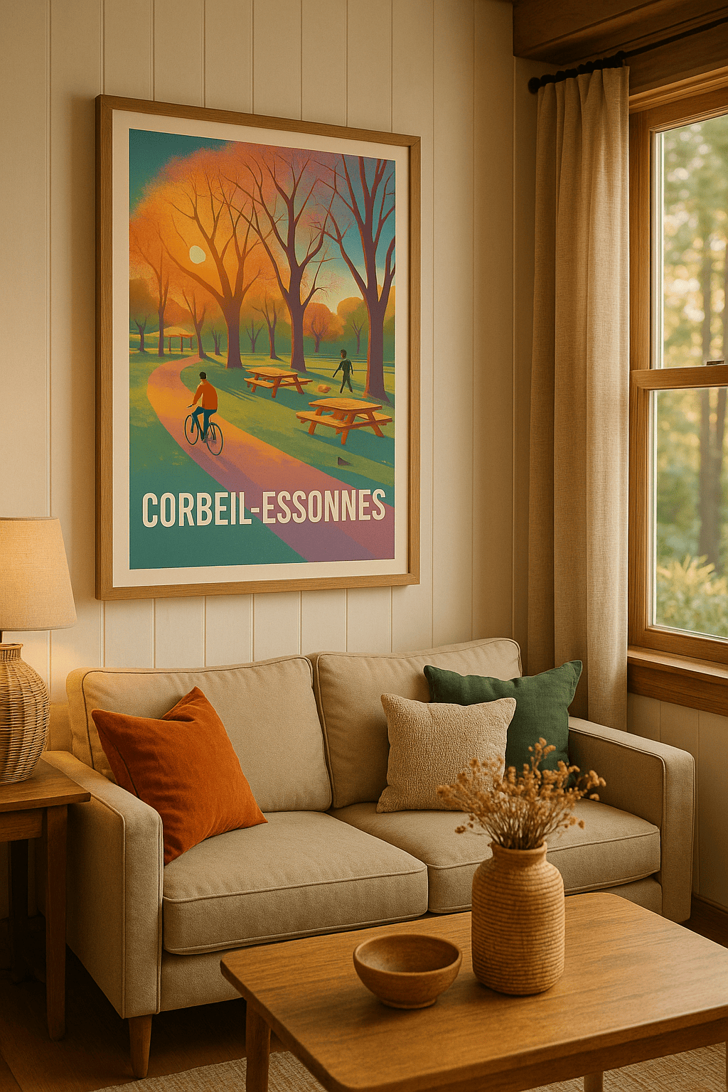 Charente-Maritime France Affiche de Corbeil-Essonnes - Promenade ensoleillée au parc