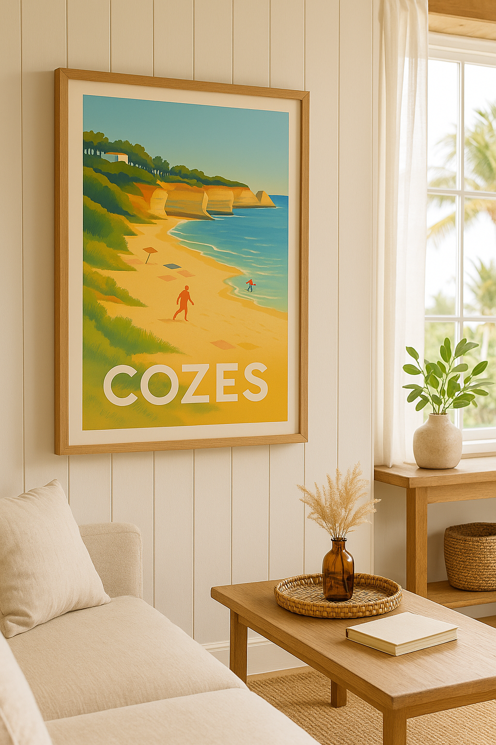 Charente-Maritime France Affiche de Cozes - Élégance et sérénité sur la côte Atlantique