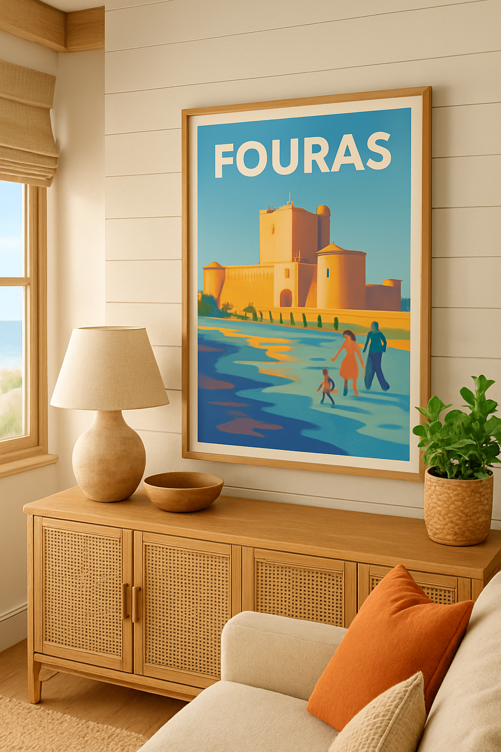 Charente-Maritime France Affiche de Fouras - L'élégance historique au bord de l'océan