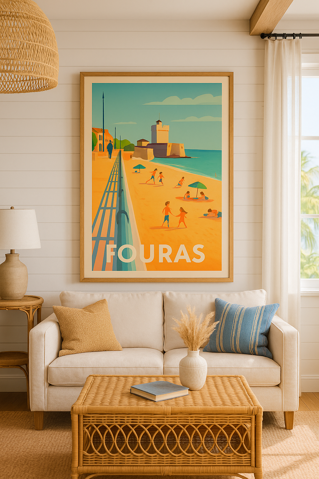 Charente-Maritime France Affiche de Fouras - Tranquillité et plages ensoleillées