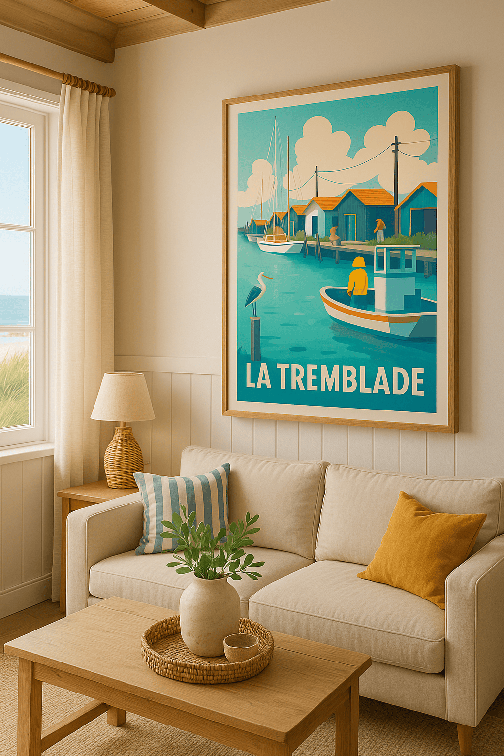 Affiche La Tremblade — Charme authentique du port ostréicole · poster d'art de La Tremblade