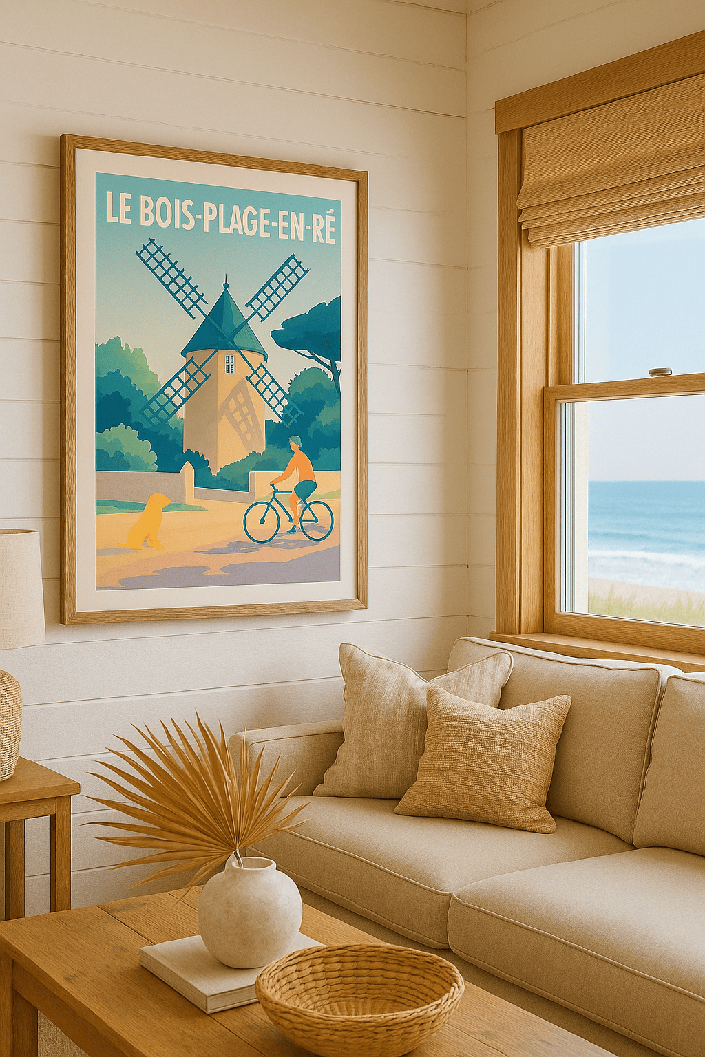 Charente-Maritime France Affiche de Le Bois-Plage-en-Ré - Charme bucolique et douceur insulaire