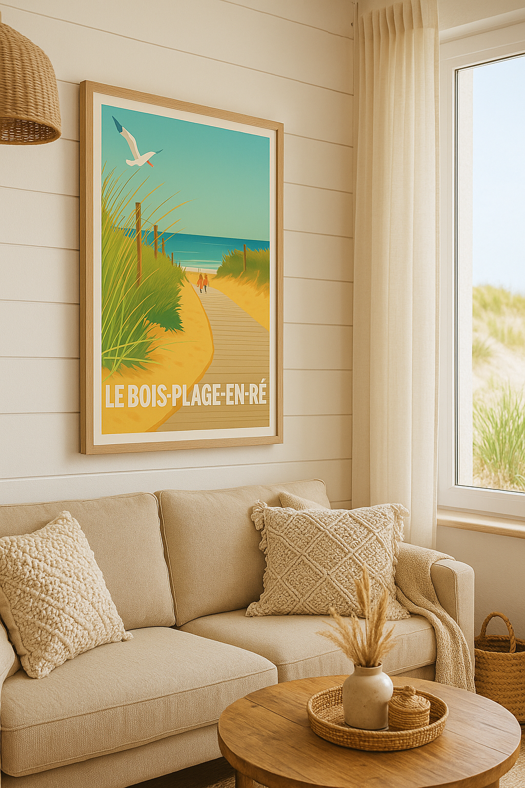 Charente-Maritime France Affiche de Le Bois-Plage-en-Ré - Évasion en bord de mer