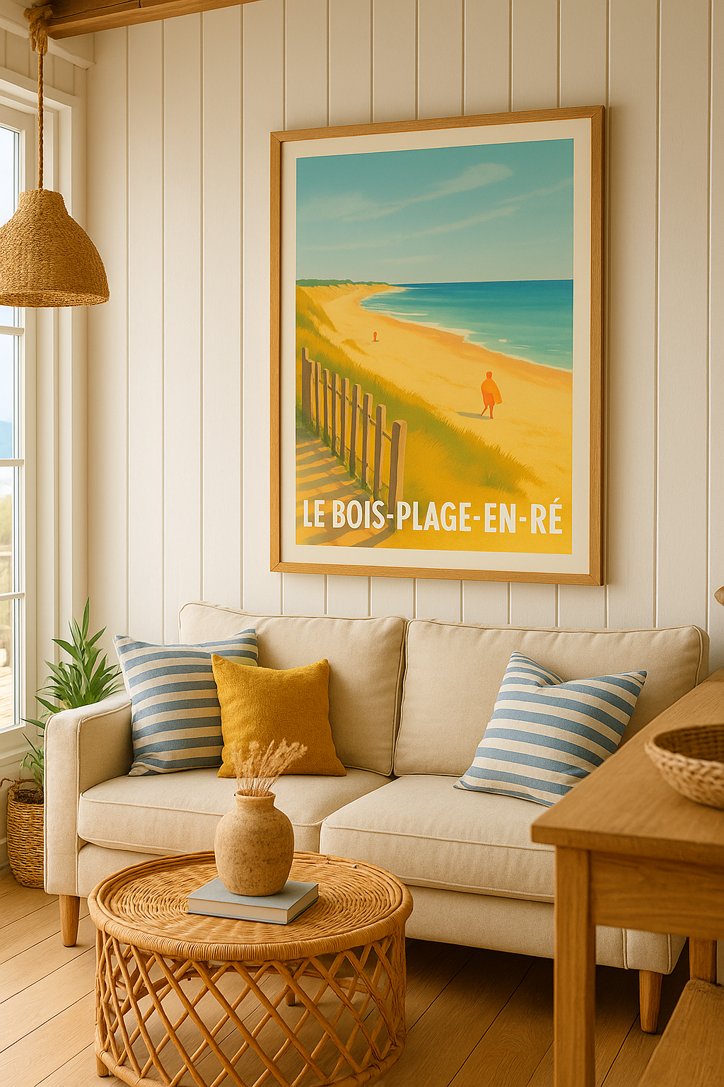 Charente-Maritime France Affiche de Le Bois-Plage-en-Ré - Sérénité au bord de l'océan