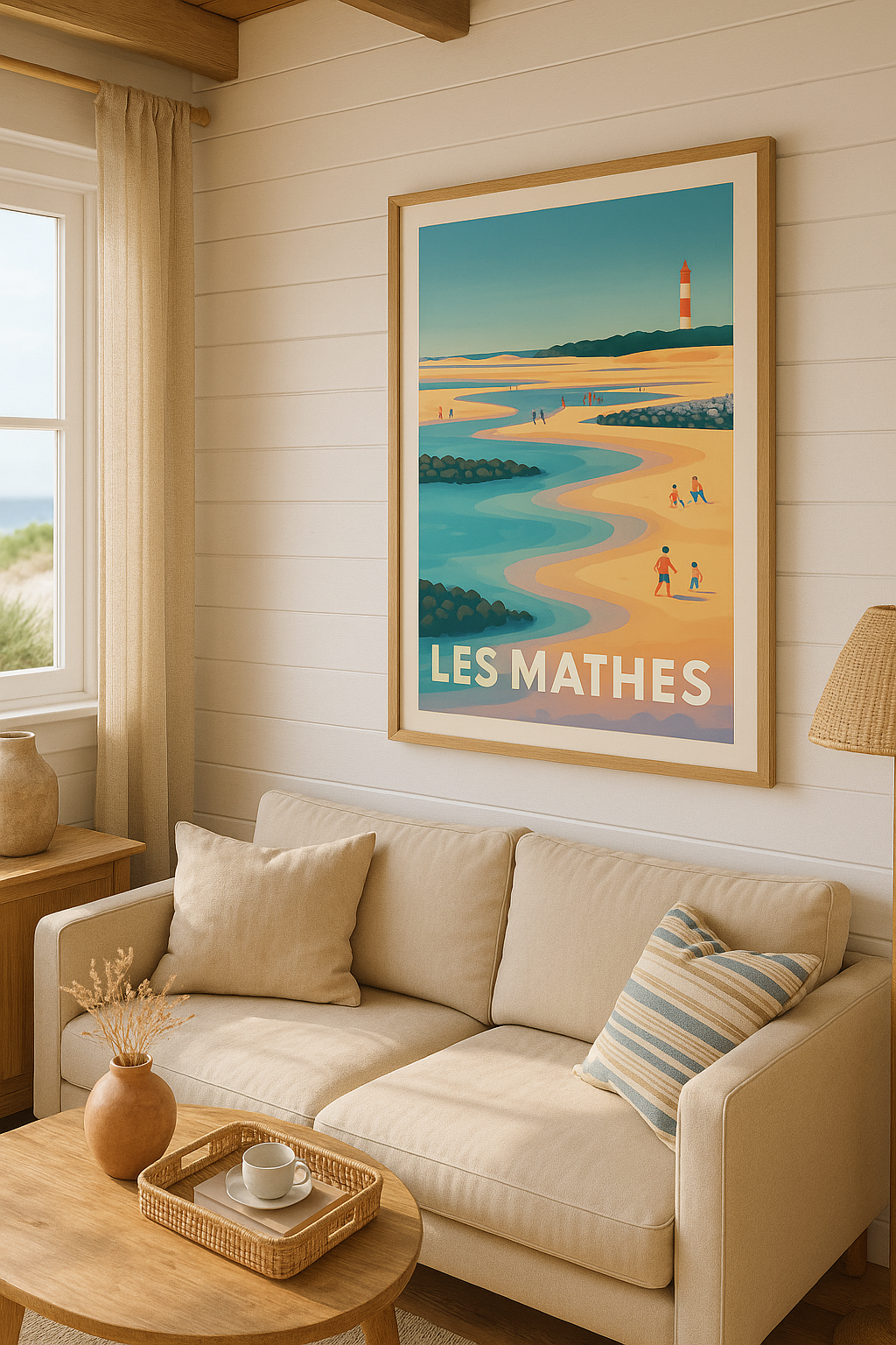 Charente-Maritime France Affiche de Les Mathes - Évasion balnéaire et nature préservée